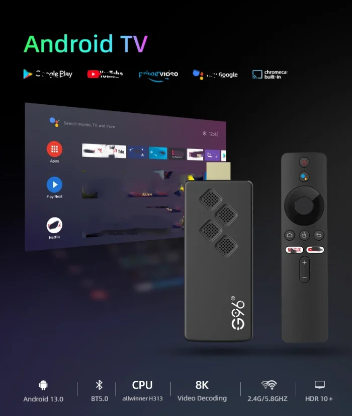 G96 4K TV Stick Allwinner h313 - Image 2