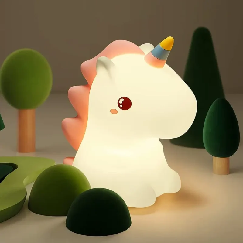 Luminária unicórnio silicone