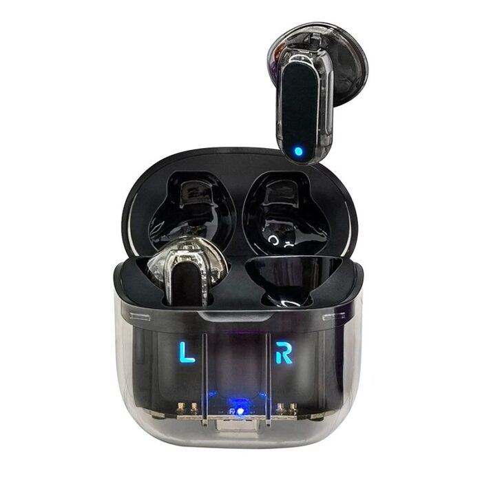 Auscultadores Estéreo Bluetooth Crystal Preto